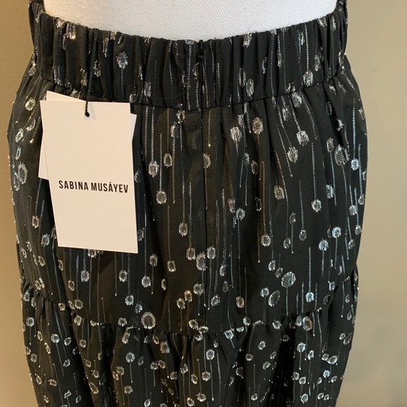 Black & Silver Portia Skirt by Sabina Musayev - Picture 11 of 13
